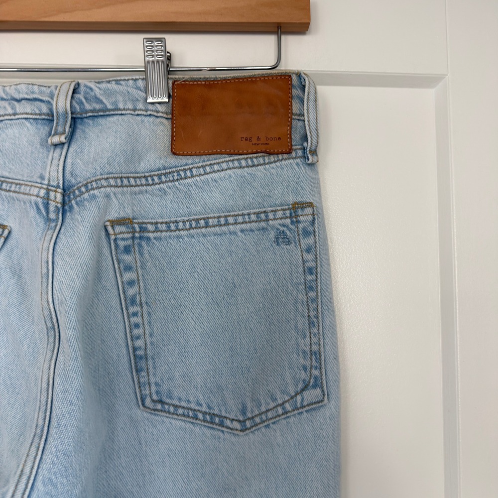 Rag & Bone Maya High-Rise Ankle Slim Jeans Light Wash Mica 27 WDD21F2747B1MA